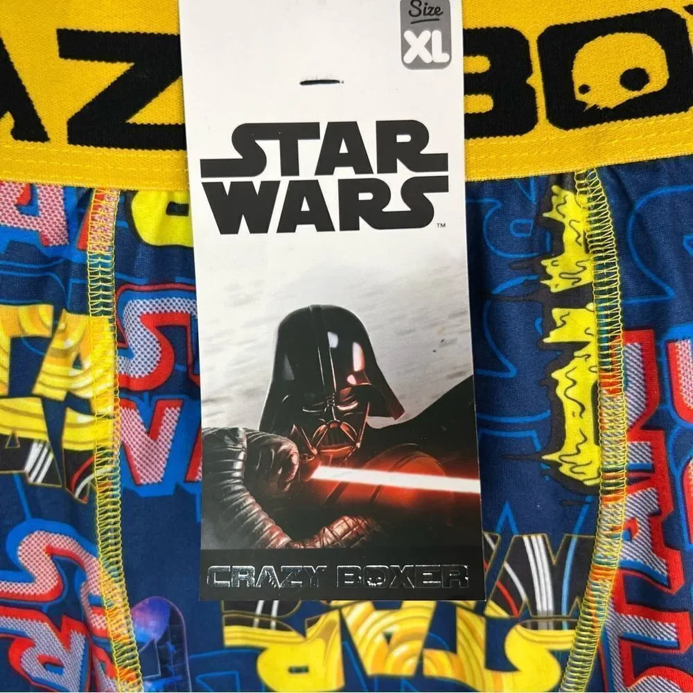 Disney Star Wars‎ Crazy Boxer Briefs Movie Logo Underwear Men Sz Extra Large NEW